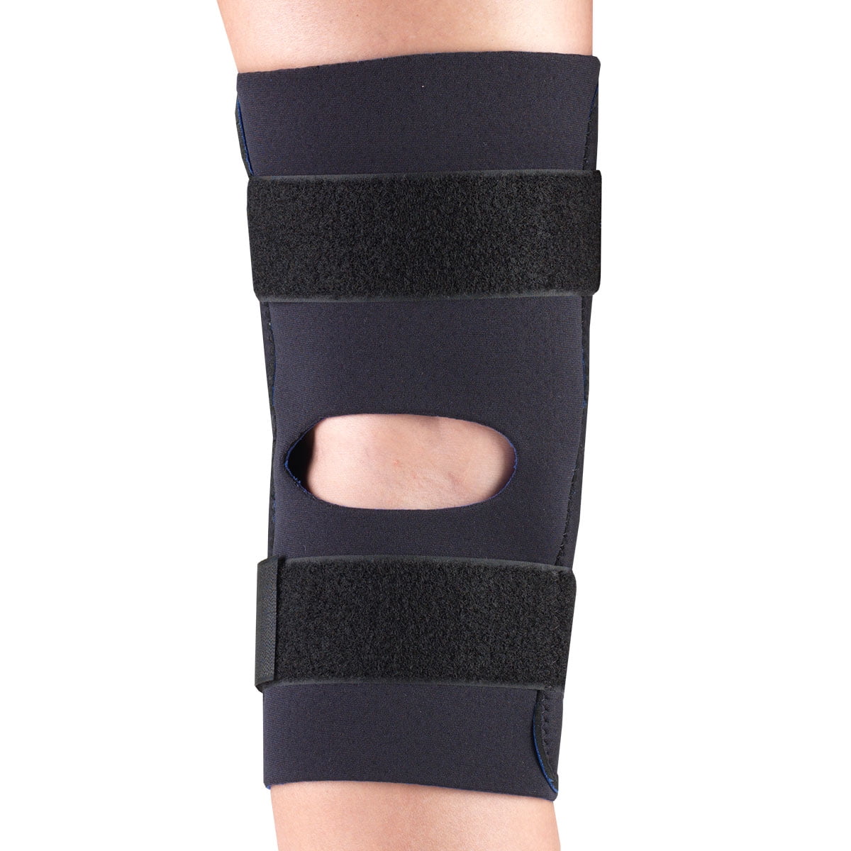 OTC Neoprene Knee Stabilizer Wrap - Hinged Bars, Black, Large