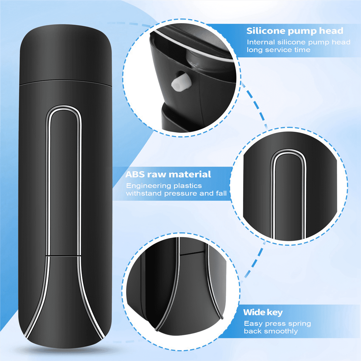4Pcs Wall Mounted Bathroom Plastic Liquid Soap Dispenser 350Ml Shower Gel Detergent Shampoo Bottle for Kitchen Hotel