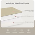 thumbnail image 2 of Outdoor Bench Cushion 48 x 18 Inch Waterproof Patio Furniture Cushions 3-Year Color Fastness Garden Sofa Settee Couch Swing Pads with Handle and Adjustable Straps, Beige, 2 of 6