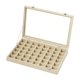 thumbnail image 5 of Organizador de joyas portátil y versátil con 48 compartimentos. Contenedor para regalos. Beige, 5 of 9
