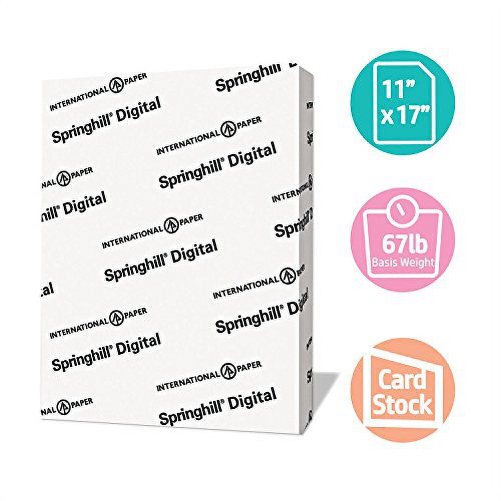 Springhill, Digital Vellum Bristol Cover Blue, 67lb, Ledger, 11 x 17, 250 Sheets / 1 Ream, Made In The USA