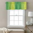 thumbnail image 3 of Green Yellow Ombre Valance Curtain for Windows Color Stripe Gradient Abstract Texture Rod Pocket Curtain Valances Short Window Treatments Panels for Kitchen Bathroom Laundry Basement 42 x 18 Inch, 3 of 9