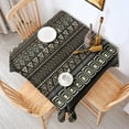 thumbnail image 2 of Brown Geometric Triangle Square Pattern Square Tablecloth,Waterproof Square Table Cover,Wipeable Spillproof Washable Table Cover for Home Kitchen Party Decor 42"X42"(107x107cm), 2 of 6