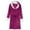 Hot Pink, variant on uublik Women's Robe Flannel Robes Casual Long Sleeves Robes Winter Woman Bathrobe Nightwear Navy