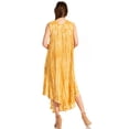 thumbnail image 2 of Sakkas Kara Long Draped Sleeveless Marbled Caftan Dress / Cover Up - Goldenrod - One Size Regular, 2 of 5