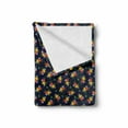 thumbnail image 2 of Floral Vintage Soft Flannel Fleece Blanket, Garden Bouquets Flower Petals Leaves Summer Essence Retro Design, Cozy Plush for Indoor and Outdoor Use, 50" x 60", Indigo and Multicolor, by Ambesonne, 2 of 6
