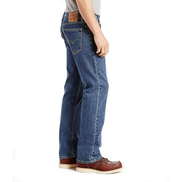 Levis Mens 505 Regular Fit Jeans Regular 35W x 32L Stonewash Levis Mens 505 Regular Fit Jeans Regular 35W x 32L Stonewash