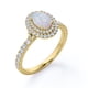 thumbnail image 4 of JeenMata Anillo de Compromiso con Ópalo Etíope y Moissanita en Forma de Huevo de 1,75 Quilates, Engaste Pavé, Doble Halo, Chapado en Oro Amarillo de 18 K sobre Plata, 4 of 6