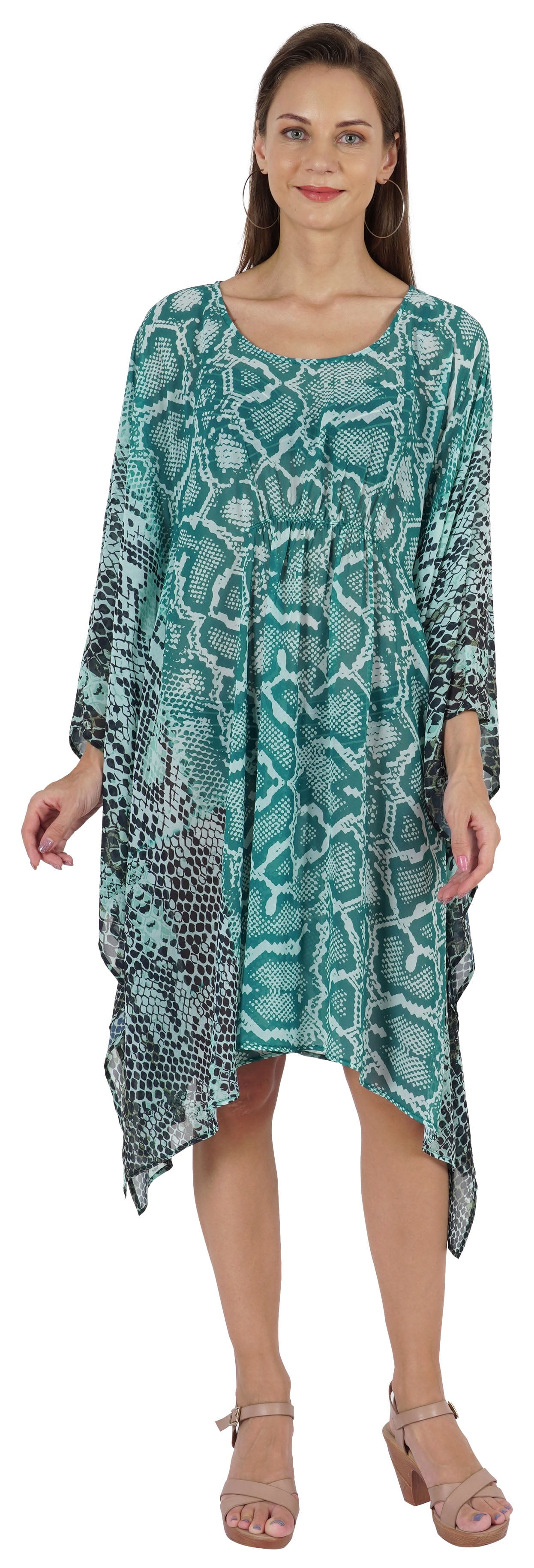 Moomaya Summer Bikini Cover Up Kaftan For Womens Sexy Sheer Swimwear