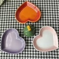thumbnail image 2 of Heart-shaped Ceramic Dishes,12cm Gradient Underglaze Color Simple Tableware,Dip Dish Desserts Snacks Plate Utensils for Kitchen, 2 of 10