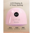 thumbnail image 2 of MelodySusie UV Nail Lamp, PLUS30F UV Light for Gel Nails True 36W Professional LED Nail Dryer with 3 Timer, Smart Sensor, LCD Display,Pink, 2 of 7