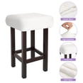 thumbnail image 3 of 4pcs Fundas para Taburetes Rectangulares, Fundas para Taburetes de Bar, Funda para Asiento de Silla de Banco de Madera Blanca, 3 of 6
