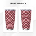 thumbnail image 3 of Haiem Red Moroccan Printed 20oz Straight Skinny Car Cups With Insulated Cup Sleeve Portable Handle, Sports Travel Coffee Mug, Stainless Steel, Insulated-Without Straw, 3 of 8