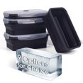 thumbnail image 1 of Molde para bloques de hielo Annaklin, extra grande, 1,2 L, 2,5 libras, paquete de 4 unidades, negro, 1 of 9