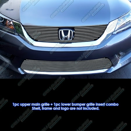 Honda Accord Billet Grille - Fits 2013-2015 Honda Accord Sedan Billet Grille Combo #H61266A