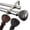 Black, variant on Woven 1" Double Curtain Rod 48-84 inch - Satin Nickel