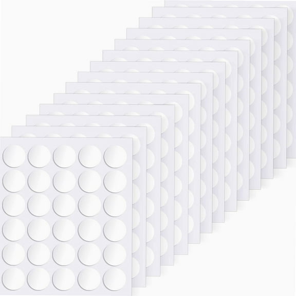 Poster Putty, 420 Pcs 20mm/0.79" Sticky Tack, Double Sided Removable Clear Mounting Round Reusable Adhesive Tacky Dots Transparent Tack Stickers Glue Tape for Wall Hanging Pictures, Decoration