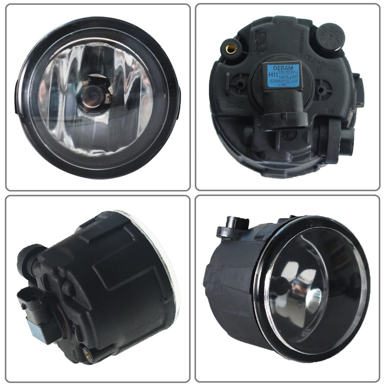 labwork Pair of Fog Light Lamp Assembly Fit for 2007 2008 2009 2010 2011 Nissan Versa, Front Left & Right