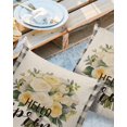 thumbnail image 2 of Pack of 2 Outdoor Pillow Covers, Hello Spring White Rose Beige Texture Waterproof Square Throw Pillowcase Cushion Decorative Pillow Covers for Couch Patio Tent, 18x18 in, 2 of 6