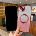 thumbnail image 4 of Magnetic Cases for iPhone 15 Case Clear Silicone Transparent Ultra Thin Slim Shockproof Protective Luxury Plating Phone Case Compatible with MagSafe Charging, 4 of 4