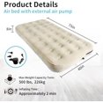 thumbnail image 2 of Twin Air Mattress with Fast Inflating Pump, Blow up Mattress of Wave Flocked Top, Durable Air Bed for Home, Camping & Guests 8in Bed Height – 500lb Weight Capacity, 2 of 8
