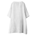 thumbnail image 5 of Tweang Linen Long Sleeve Shirt Women Collared Roll Up Long Sleeve Golf Shirt Button Down Shirts Button Down Shirt Linen Button Down Shirt Oversized Boyfriend Shirts Solid Color Business White 2XL, 5 of 9