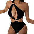 thumbnail image 3 of Jovati Women's Bikini Swimsuits One Shoulder Bathing Suits Filled Swimwear Has A Chest Pad No Steel Support Siamese Beachwear Sexy One Piece Swimsuits On, 3 of 4