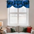 thumbnail image 2 of Blue Rose Tie Up Valance Curtains for Windows, Kitchen Curtains Window Treatments, Elegance Fantasy Flowers Romantic Short Window Shades Valances for Bedroom Bathroom Cafe 42"x12", 2 of 8