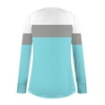 thumbnail image 4 of Womens Long Length Spring Clothes, Long Sleeve Shirts for Women Fashion Loose Fit Striped Color Patchwork Crewneck T-Shirts, 4 of 4