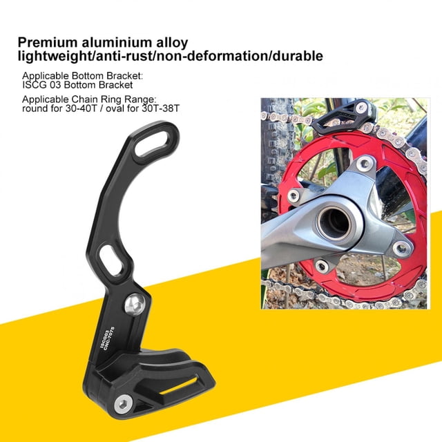 Bike Chains Stabilizer, Easy Operation Chain Guide Lightweight Aluminium Alloy With Washer And Screw For 30-40T Round Disc For 30T-38T Oval Disc