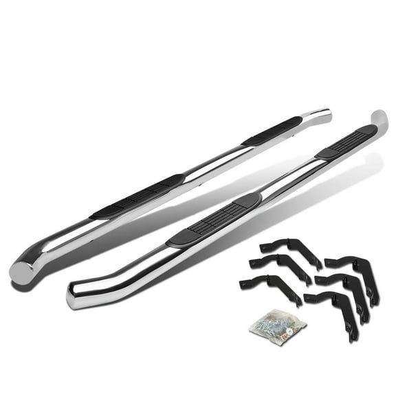 DNA Motoring Chrome Side Step Nerf Bars Running Boards for 2007-2019 Silverado Sierra 1500 Extended Cab
