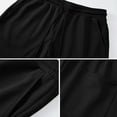 thumbnail image 6 of BiZtdJrK Men Baggy Sweatpants Loose Fit Wide Leg Trousers Solid Casual Elastic Waist Drawstring Yoga Pants with Pockets, Black, M, 6 of 6