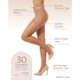 thumbnail image 3 of Melas Women's Silky Sheer Control 30 Pantyhose - Womens - Female, L, Nude, 3 of 12