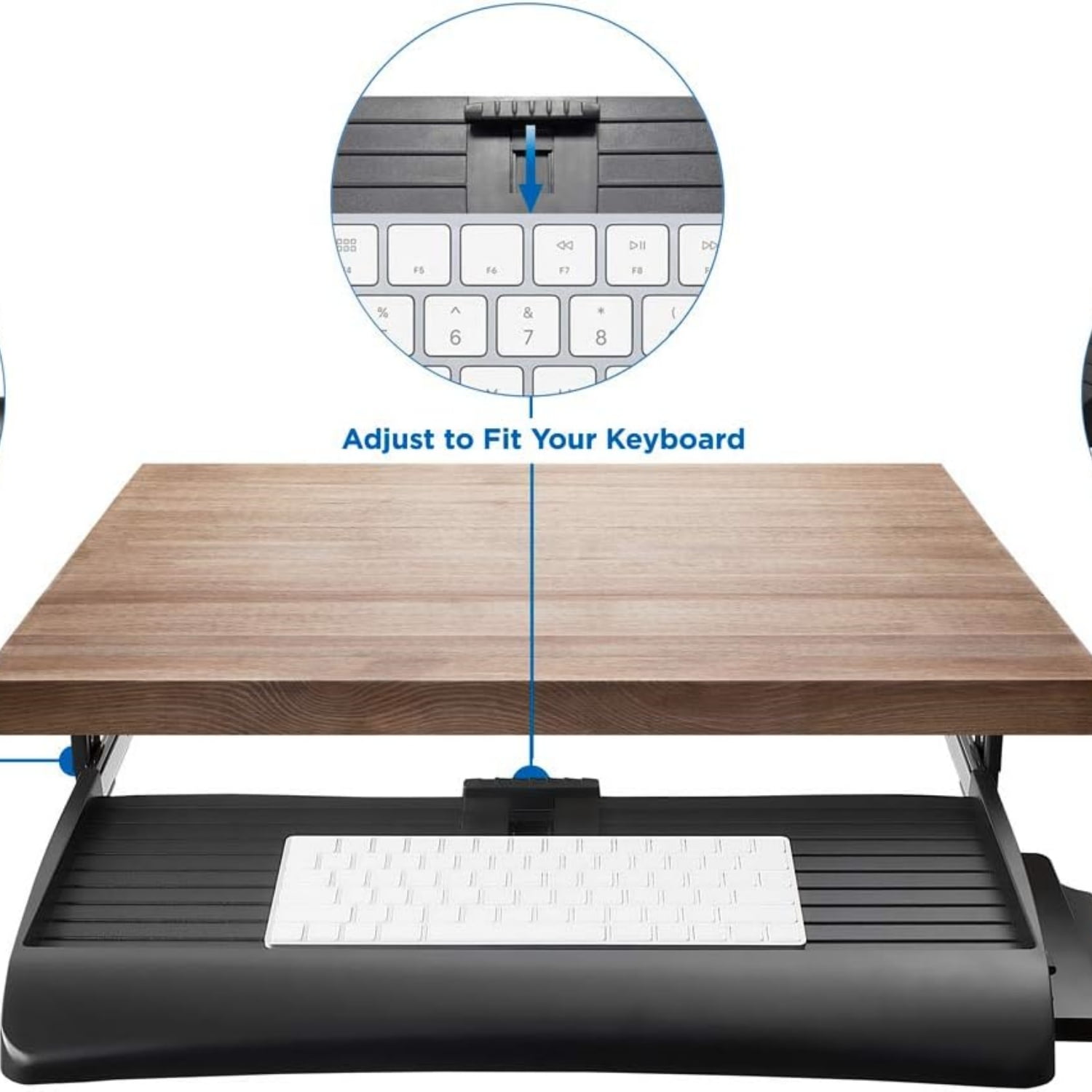 Keyboard Tray Under Desk with Adjustable Mouse Platform – Easy-Glide Sliding Drawer Under Desk Slide Out – Ergonomic Under Key Board Shelf for Office, Gaming, and Workstations