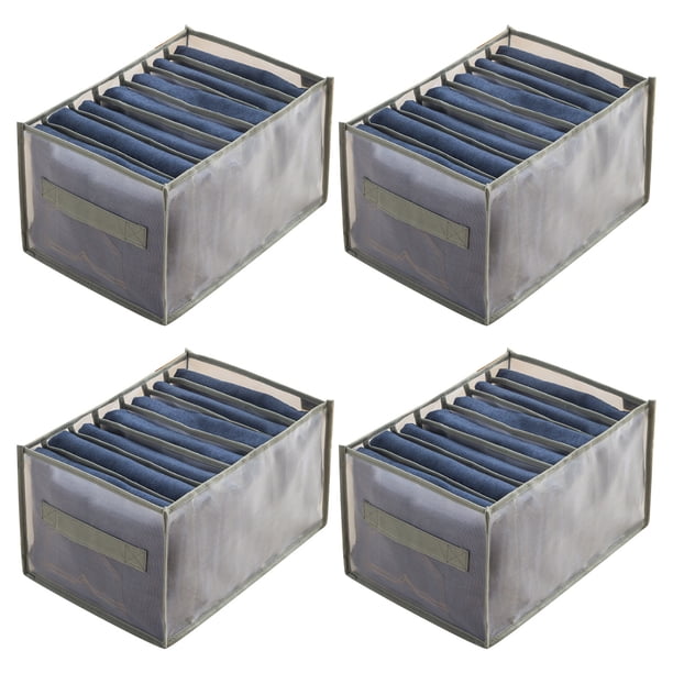 Organizador de ropa para armario de 4 piezas, organizadores de cajones para ropa, armario plegable y cesta de almacenamiento, organizador de ropa, caja con compartimentos para ropa para dormitorio