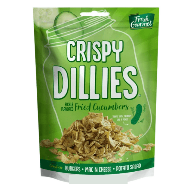 Fresh Gourmet Crispy Dillies Pickle Flavored Fried Cucumbers Low Carb