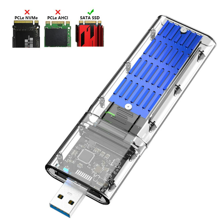 yderligere udvikling af garn M2 SSD for Case SATA Chassis for M.2 To USB 3.0 5G SSD Adapter For PCIE  SATA for M / B for Key SSD Disk Box For 2230/224 - Walmart.com