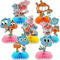 The Amazing World of Gumball Honeycomb Centerpieces 7pcs Birthday Party Decoration 3D Double Sided Table Decorations Party Supplies
