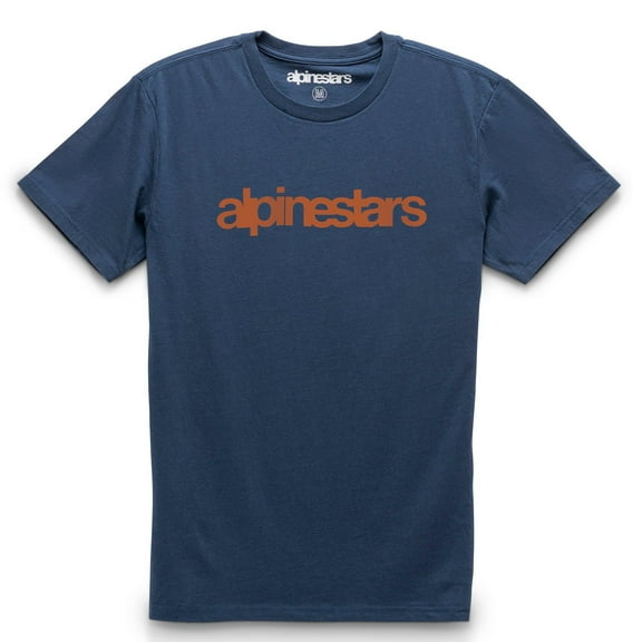 Alpinestars Heritage Word Mens Short Sleeve T-Shirt Navy/Red XL