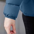 thumbnail image 4 of Women's Stand Collar Puffer Jacket, Plus Size Lightweight Quilted Winter Coat, Full Zip Casual Jacket, Oversized Warm Coat, Everyday Outerwear Dark Blue XXL, 4 of 8