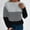 Gray, variant on Dgankt Fall Sweaters Knitted Sweater with Contrasting Color Splicing Round Neck Long Sleeved Pullover Top,Size S-3XL