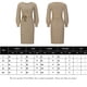 thumbnail image 2 of Vestido Cuello Redondo Ajustado Midi Estilo Sexy Mujer Traje Diario Informal Ygjytge Caqui T XXL para Mujer, 2 of 8