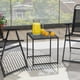 thumbnail image 3 of Mesa auxiliar de vidrio templado Costway 43 cm con marco de metal para interiores y exteriores, 3 of 5