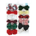 thumbnail image 2 of Hudson Baby Infant Girl Cotton and Synthetic Headbands, 12 Days Of Christmas Plaid, 0-24 Months, 2 of 8