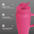 thumbnail image 5 of TAL 30oz Stainless Steel Basin Mug with Silicone Straw, Pink, 5 of 10