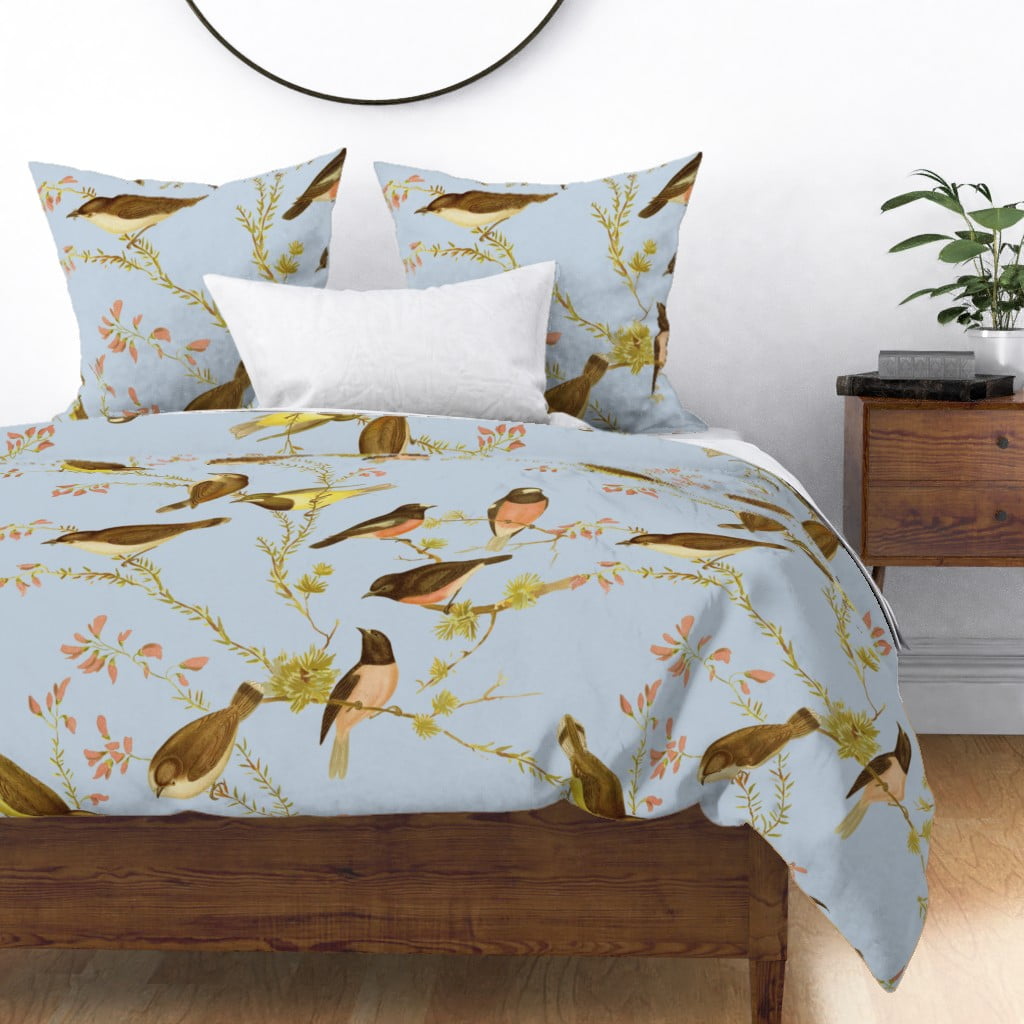 Bird Animal Australia Birds Nursery Botanical Sateen Duvet Cover by
