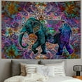 thumbnail image 2 of JRXY Mandala Elephant Tapestry, Trippy Purple Bohemian Boho Animal Indian Tapestry Wall Hanging for Bedroom, Hippie Tapestries Poster Blanket College Dorm Home Decor Painting, 2 of 6