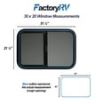 thumbnail image 4 of ToughGrade Horizontal Sliding Black RV Window 30" X 20" X 1-1/2" Includes Mounting Ring and Bottom Screen, 4 of 4