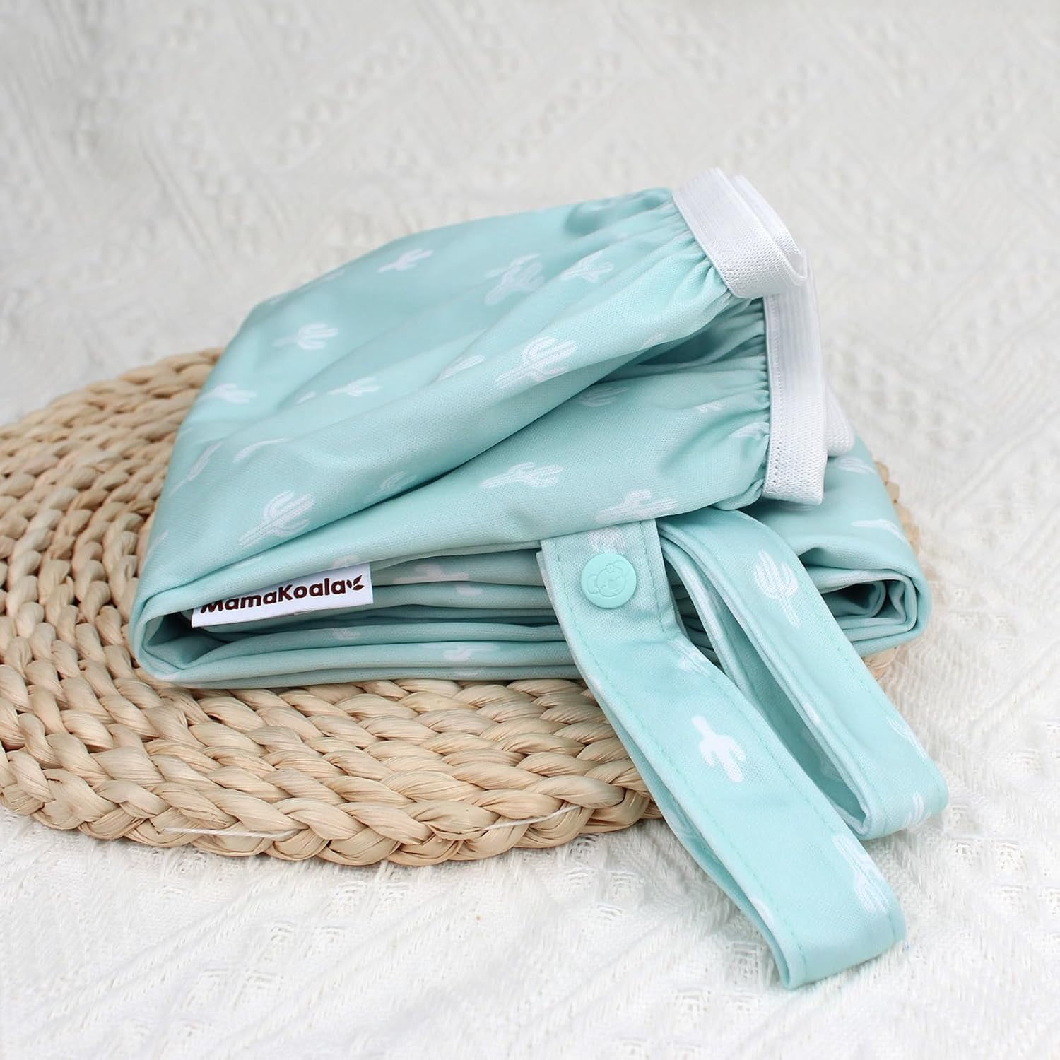 2 Pack Reusable Pail Liners, with 15 Pack Washable cloth diaper wipes & 1ps of Waterproof pod