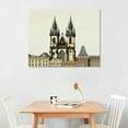 thumbnail image 2 of GOSMITH Minimalist Poster Famous Architecture Art Prague's Old Town Buildings Wall Painting for Living Room Canvas Wall Art Prints for Wall Decor Room Decor Bedroom Decor Gifts Posters, 2 of 4